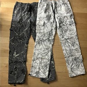 Camouflage Cargo Pants - Gray and White